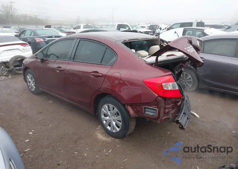 2012 Honda Civic Lx из США, поврежденный, VIN 19XFB2F56CE036533